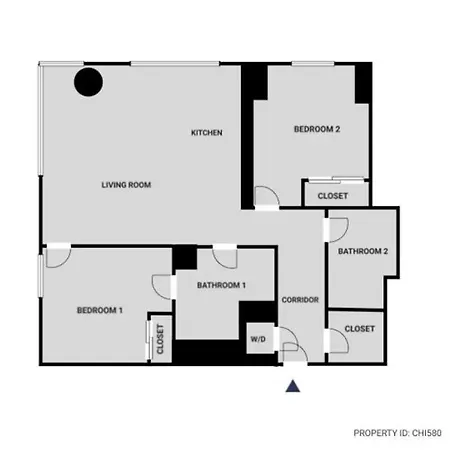 Apartment Near North 2br W Roof Gym Nr Red Line Chi-580