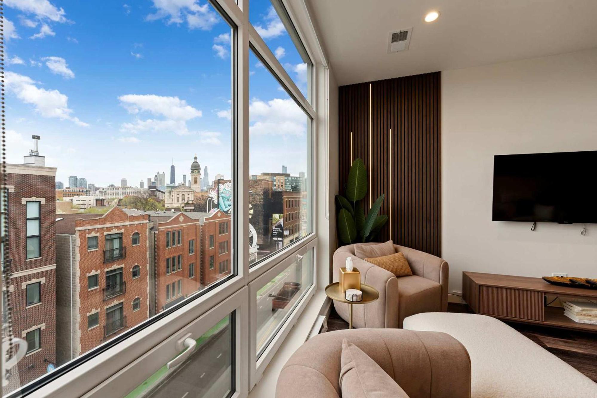 Luxury 2bd-2ba View-gym-rooftop Appartement Chicago