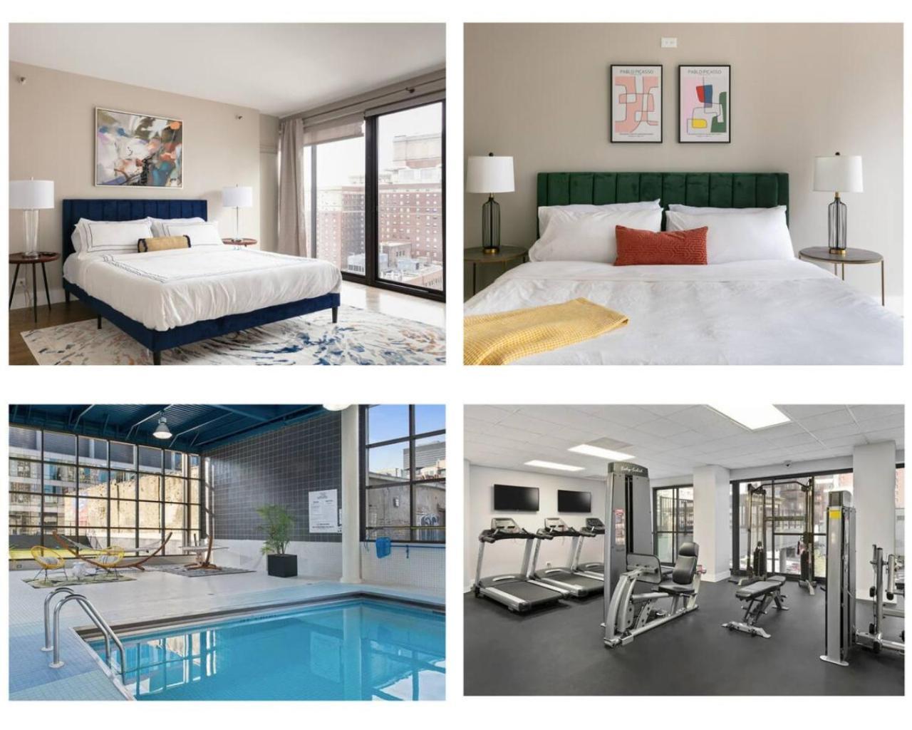 Downtown Penthouse 11Parking Gym Pvt Patio Apartment