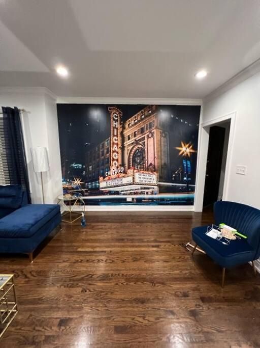 Apartment The Blue Golden Luxury Modern 3- Bedroom In Chicago