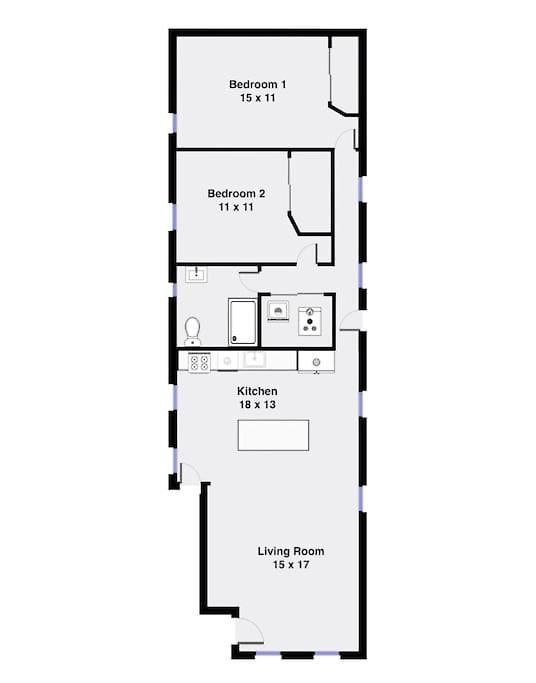 3 Flat Building Downtown - With Private Patios *