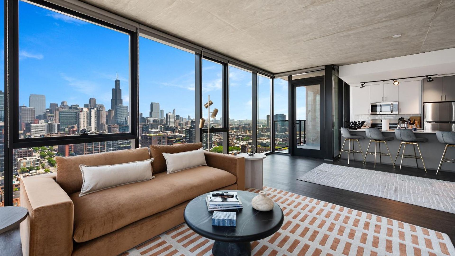 Apartment Fulbrix Bright Designer With West Loop Views *