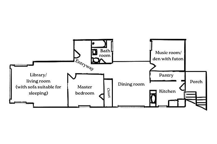 Tranquil Library 2brm 1bath Private Eclectic At Solar Apartment *