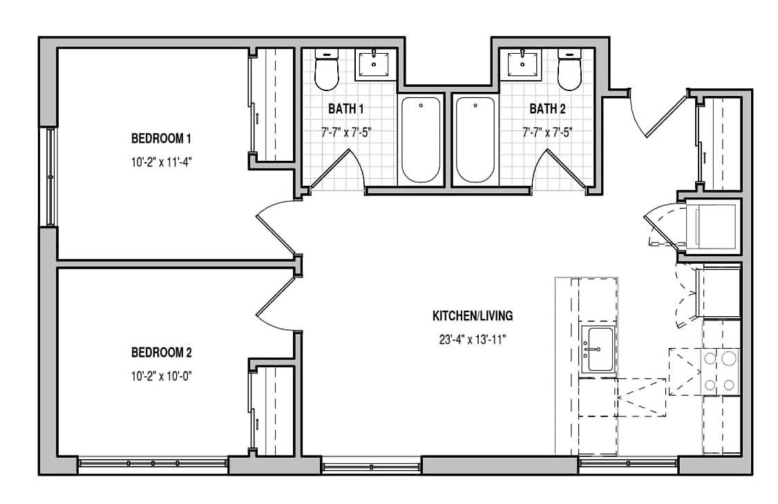 Apartment Edgewater With Free Parking Gym Modern Living