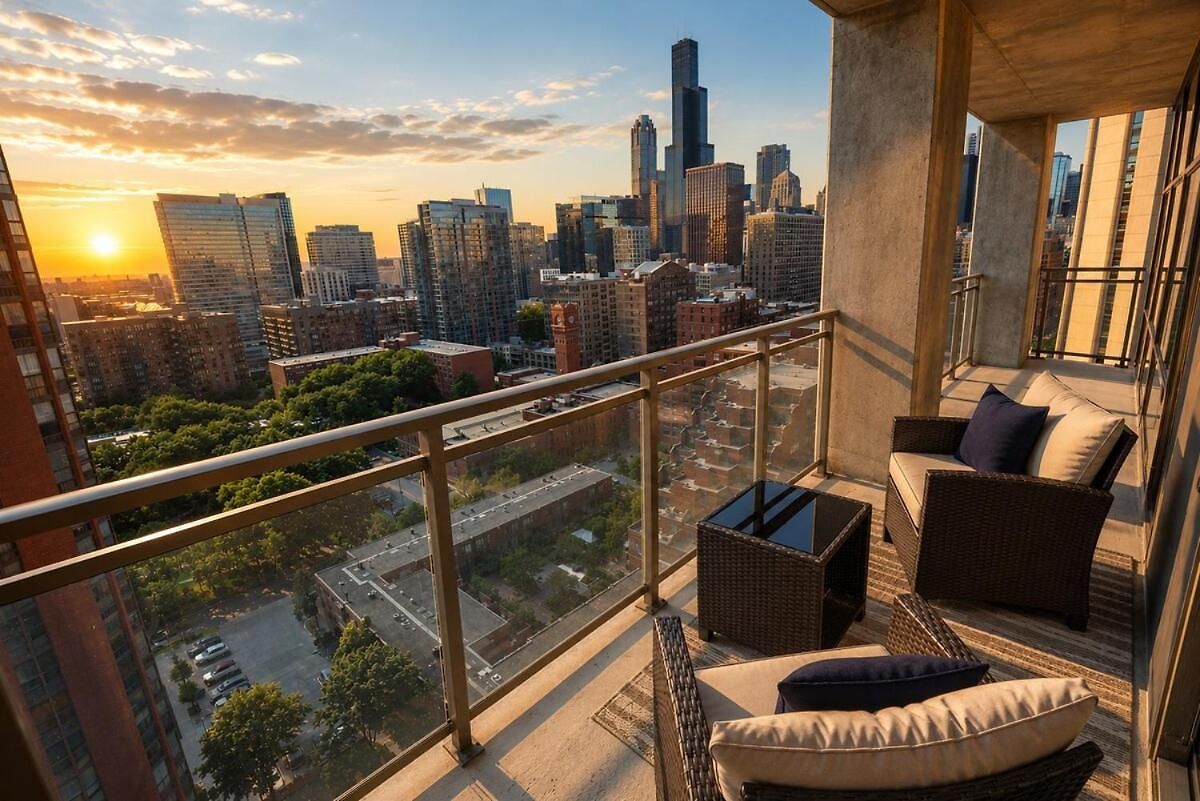 Apartment 18th Floor 2br Grant Park With Balcony, Gym *
