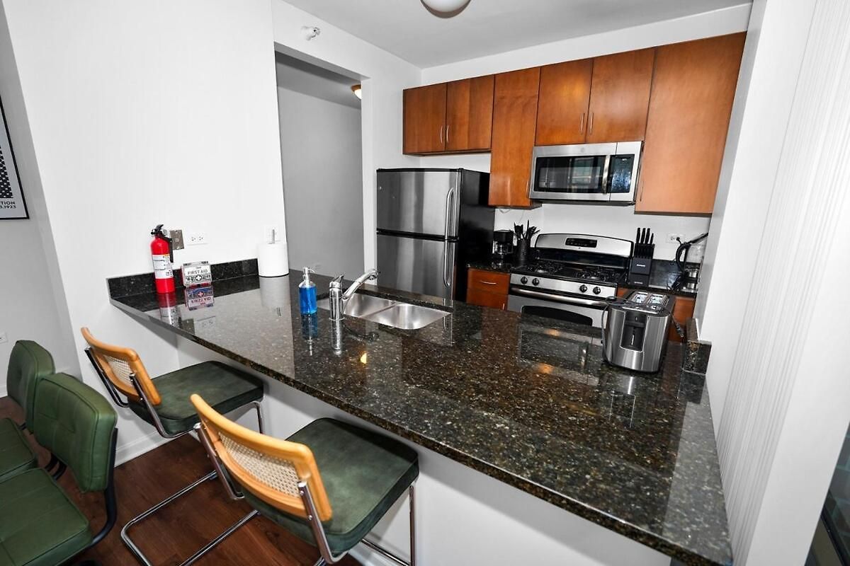 Apartment Modern 2br Skyline - 5 Min To Grant Park