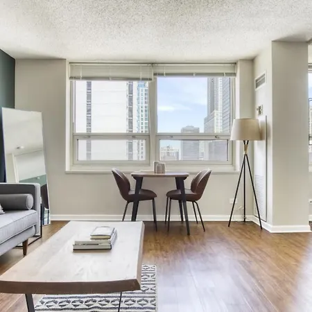 Apartment River N 1br W Gym Wd Nr Magnificent Mile Chi-54 *