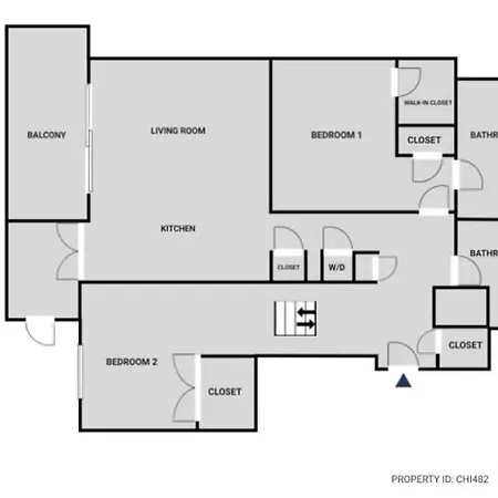 Wicker Park 2br W Wd Roof 3 Blocks To L Chi-482 Apartment