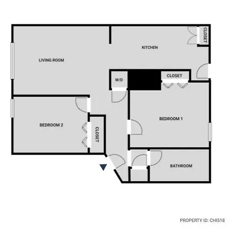 Apartment Lakeview 2br W Courtyard Wd 2 Blocks To L Chi-518