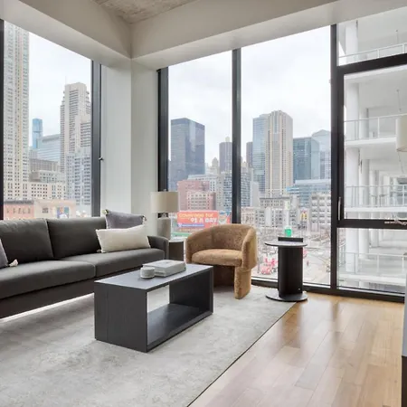 Apartment River North 1br W Gym Lounge Roof Nr Riverwalk Chi-895