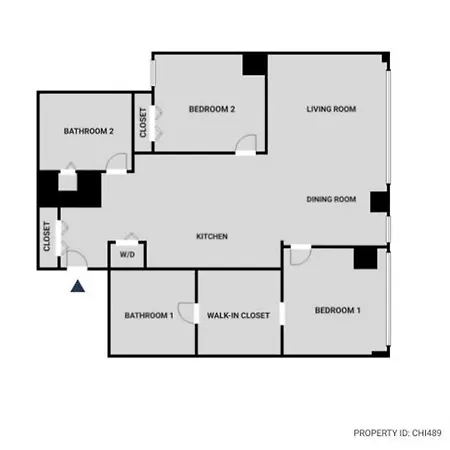W Loop 2br W Gym Pool Lounge 2 Blocks From L Chi-489