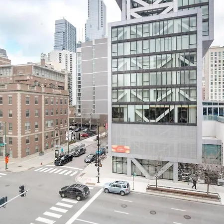 Apartment River North 1br W Gym Lounge Roof Nr Riverwalk Chi-883 *