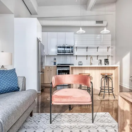 Apartment River North 1br W Gym Lounge Roof Nr Riverwalk Chi-900