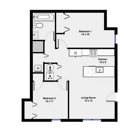1 On Southport 4 Queen Beds Apartment