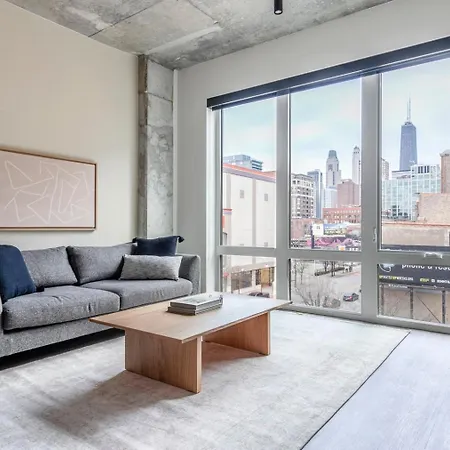 Apartment River North 1br W Terrace Grills Yoga Chi-1032