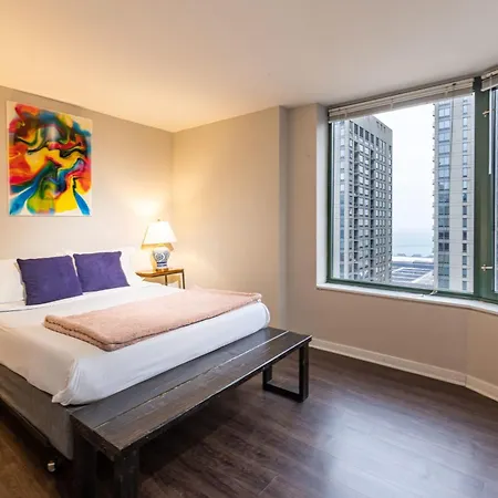 3b/3b Skyloft With Navy Pier View Gym & Pool By Envitae Apartment Chicago