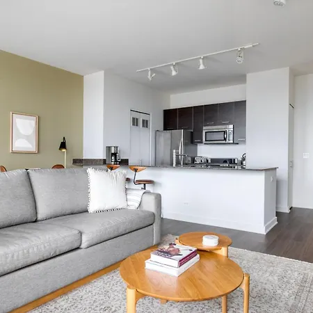 Apartment River West 1br W Roofdeck Wd Nr Blue Line Chi-1023 *