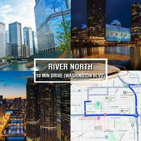 Apartment 3 Bdr Astonishing New Steps From United Center Chicago