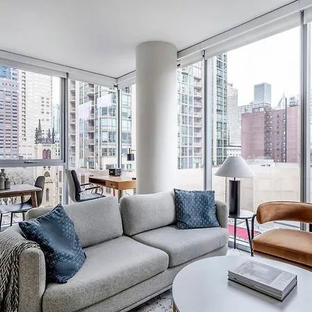 Apartment River North 1br W Gym Lounge Roof Nr L Chi-838 Chicago