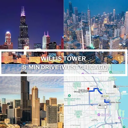 Large 4-bedroom Upscale W Rooftop Chicago
