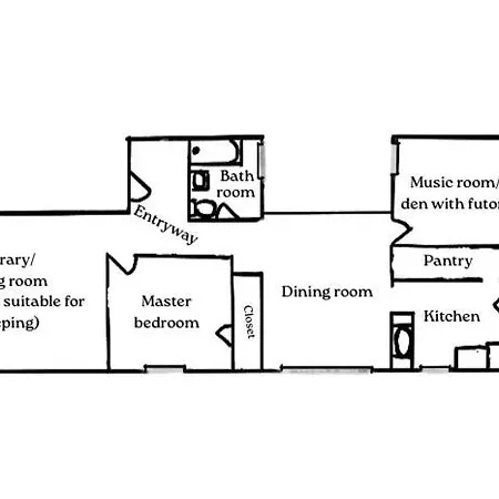 Tranquil Library 2brm 1bath Private Eclectic At Solar Apartment *