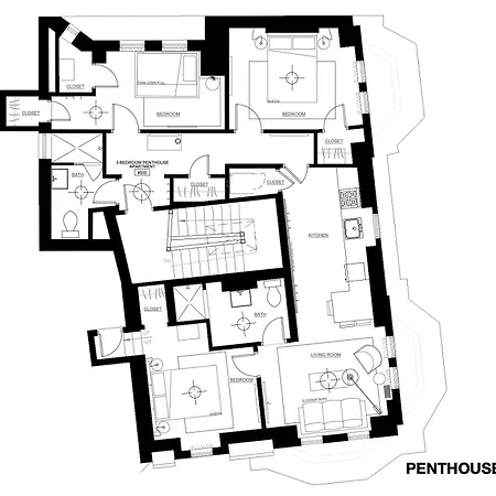 The Neighborhood - Lincoln Park 501 - Three Bedroom Penthouse Hotel Chicago
