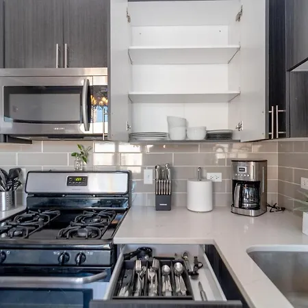 South Loop 2br Retreat With Skyline View And Optional Parking For 8 Guests Near Mccormick Place And Soldier Field Apartment *