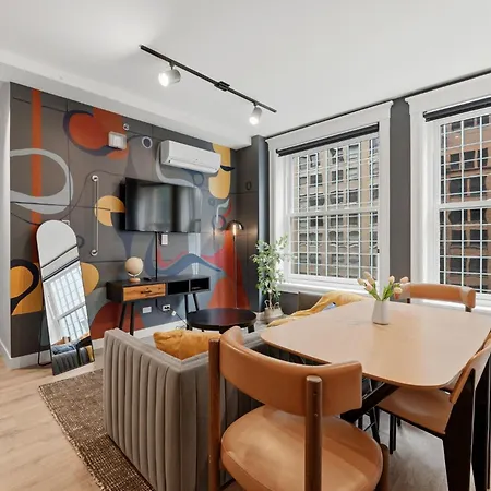 Aparthotel The Plymouth Chicago 4-Br Apartment In Printers Row - Free Parking, Gym & Rooftop 3*