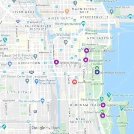 Apartment Sleep 14 Downtown, Vintage 5bd-2ba Gym & Patio Chicago