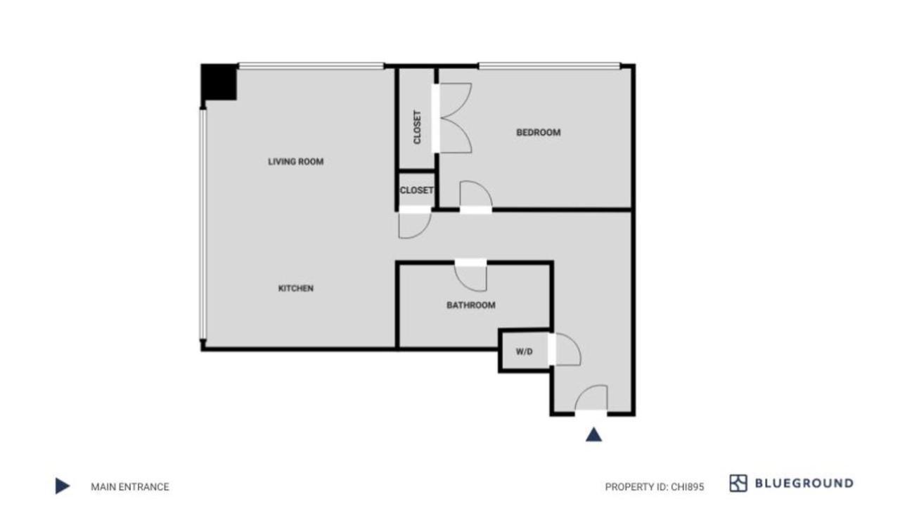 Apartment River North 1br W Gym Lounge Roof Nr Riverwalk Chi-895 Chicago