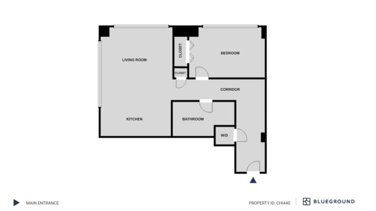 Apartment River N 1br W Gym Pool Wd Nr Mag Mile Chi-440