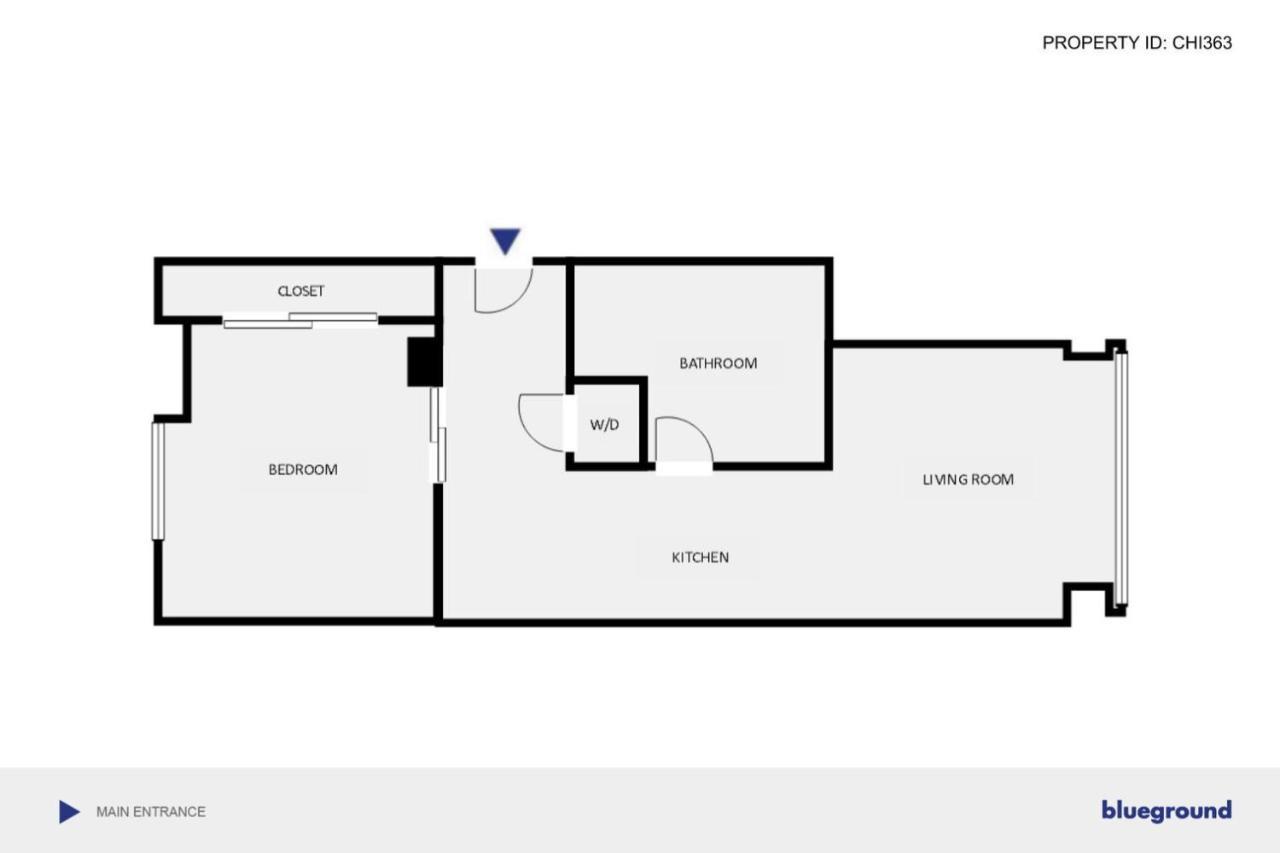 Apartment River N 1br W Gym Pool Nr L Stop Chi-363