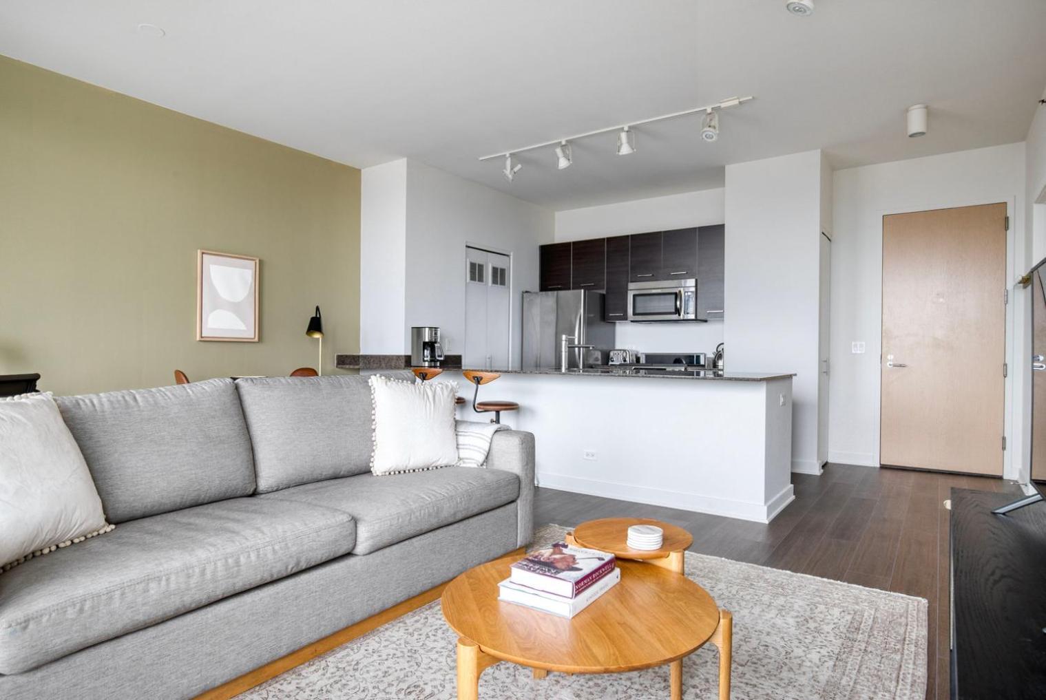 Apartment River West 1br W Roofdeck Wd Nr Blue Line Chi-1023 *