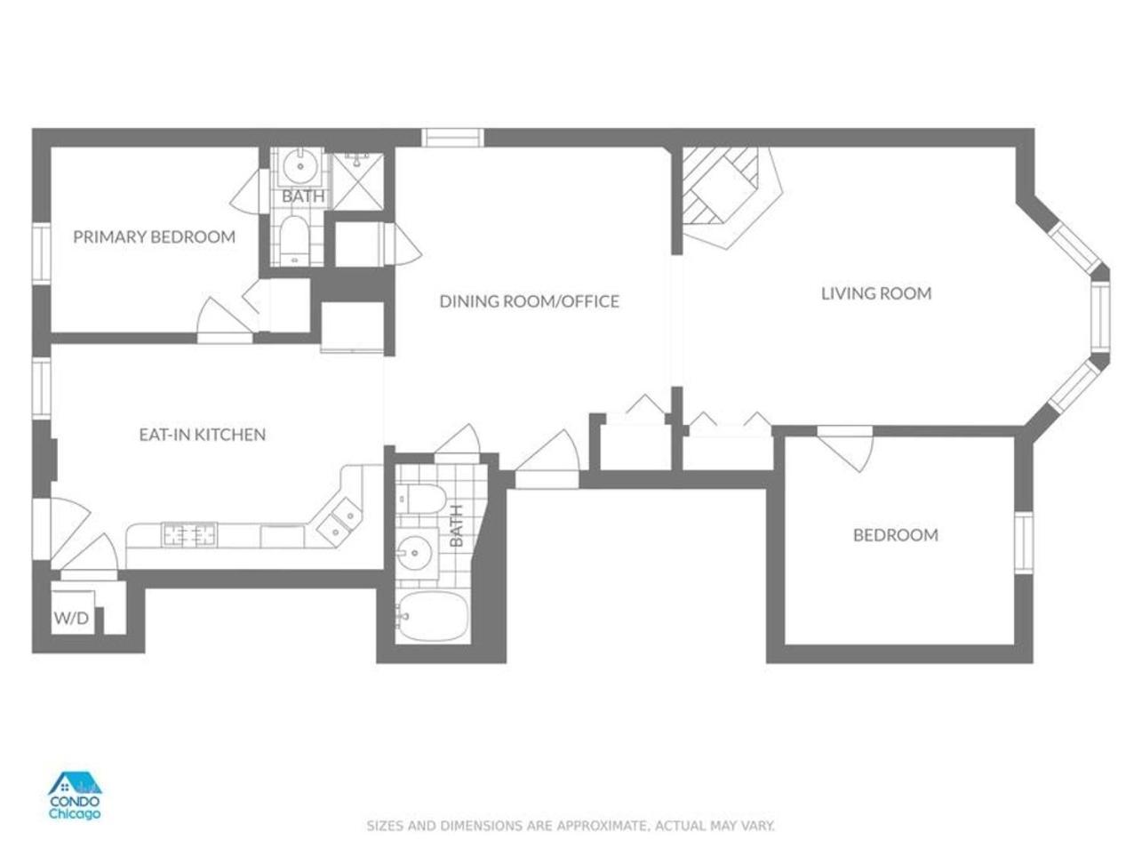 Lincoln Park 2 Bedroom Wmid Century Flair *