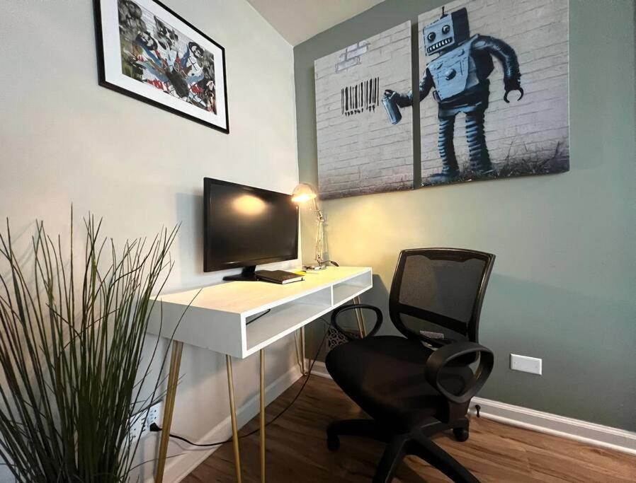 Appartement The Banksy 4 Bedroom King Bed - Firepit Rooftop Near United Center Chicago
