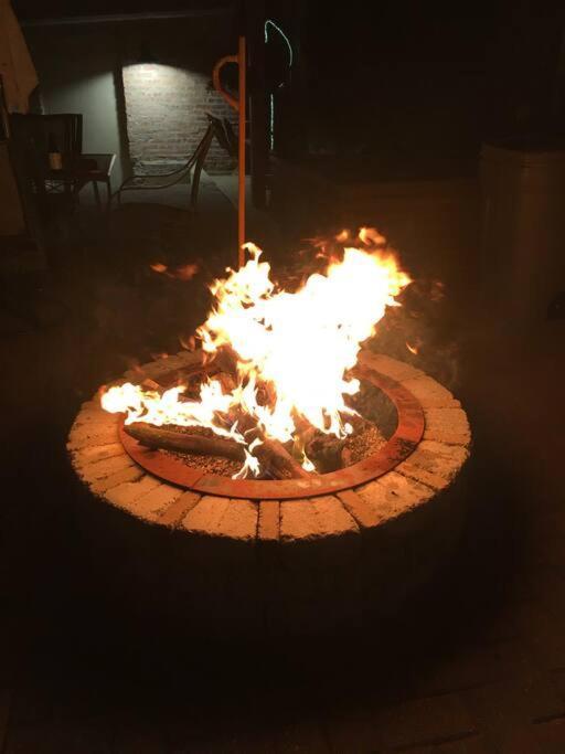 The Banksy-greystone Rooftop Firepit United Center Chicago