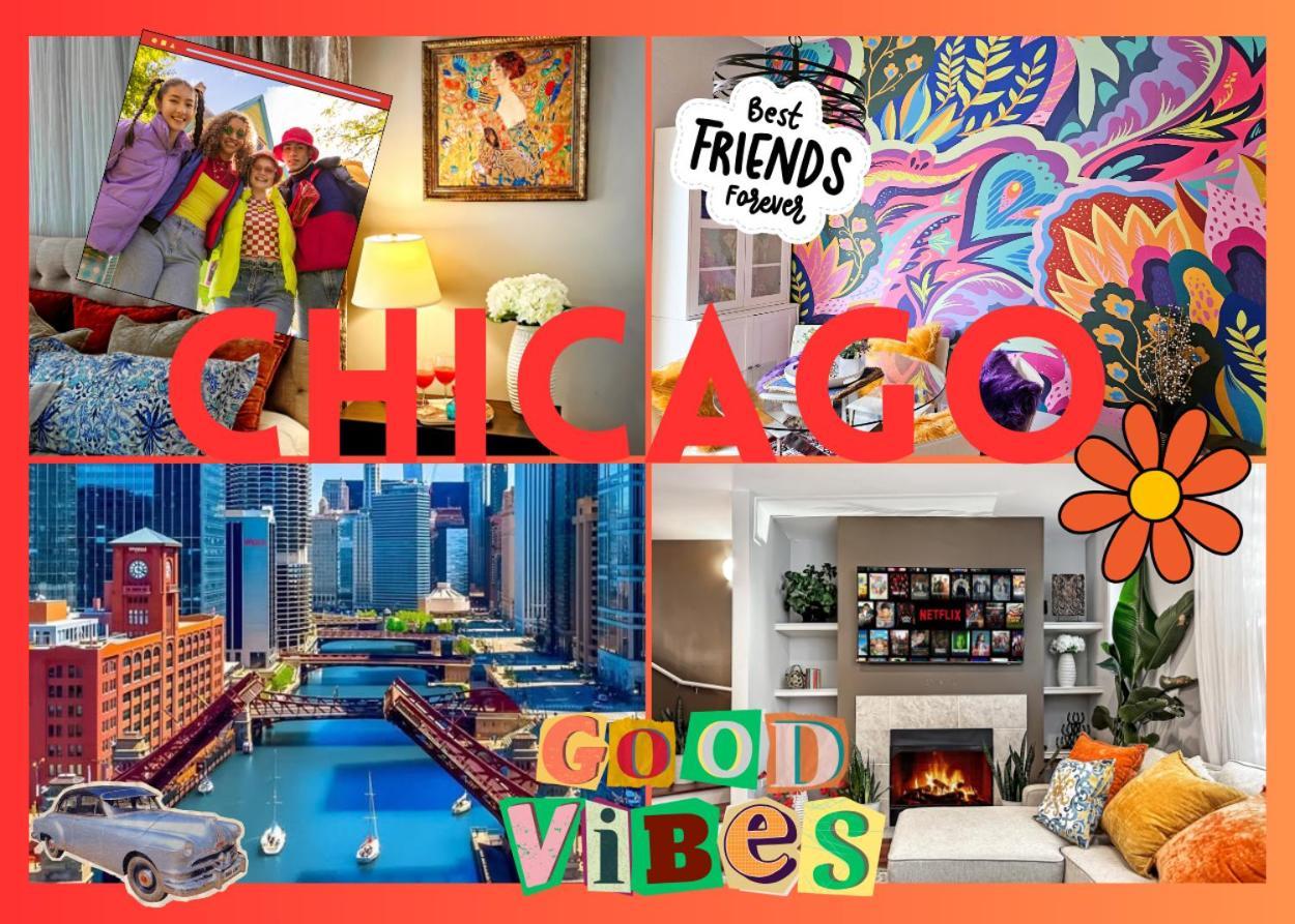 Casa de Férias Art Downtown Fulton Market Entire 3 Bedroom Sleep10 Private Garage Roof Ev Tesla *