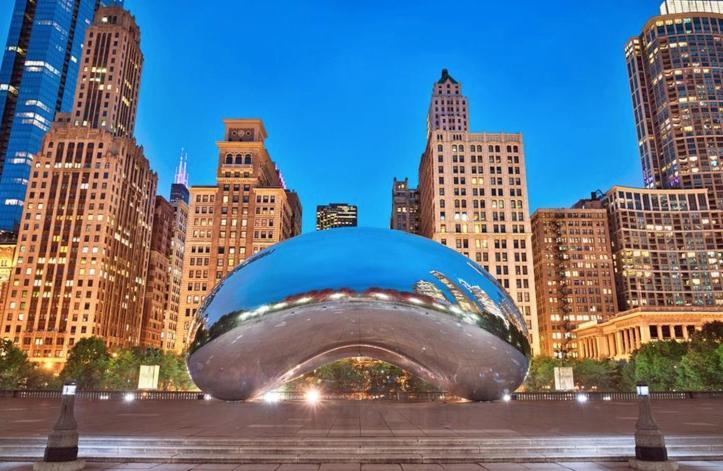 Art Downtown Fulton Market Entire 3 Bedroom Sleep10 Private Garage Roof Ev Tesla Holiday home Chicago