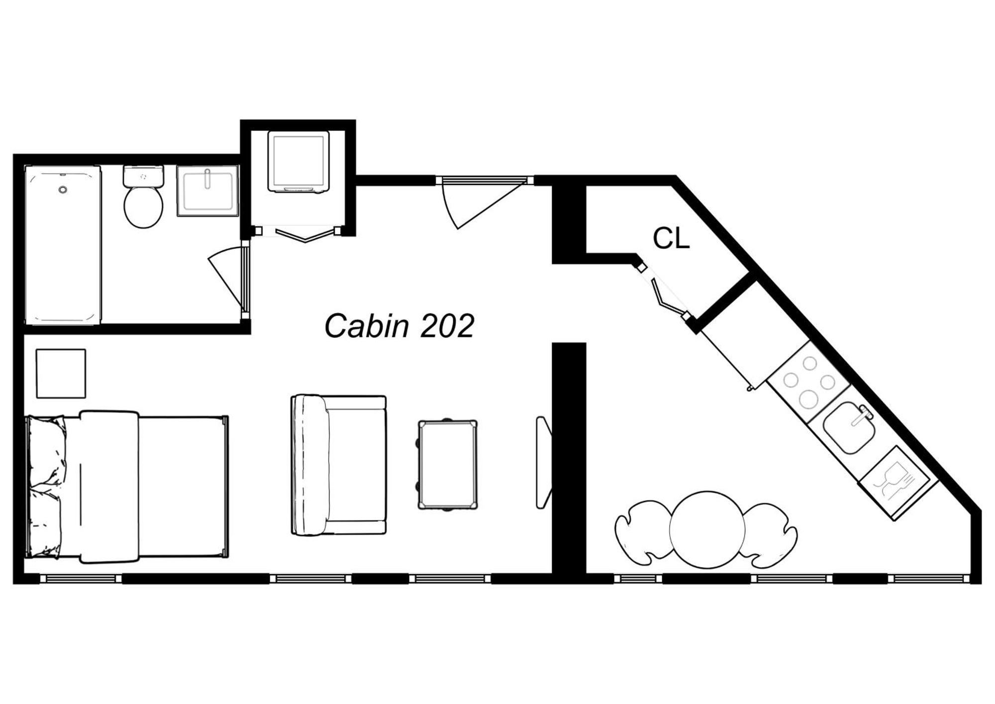 Studio Apartment With Queen Bed * Chicago