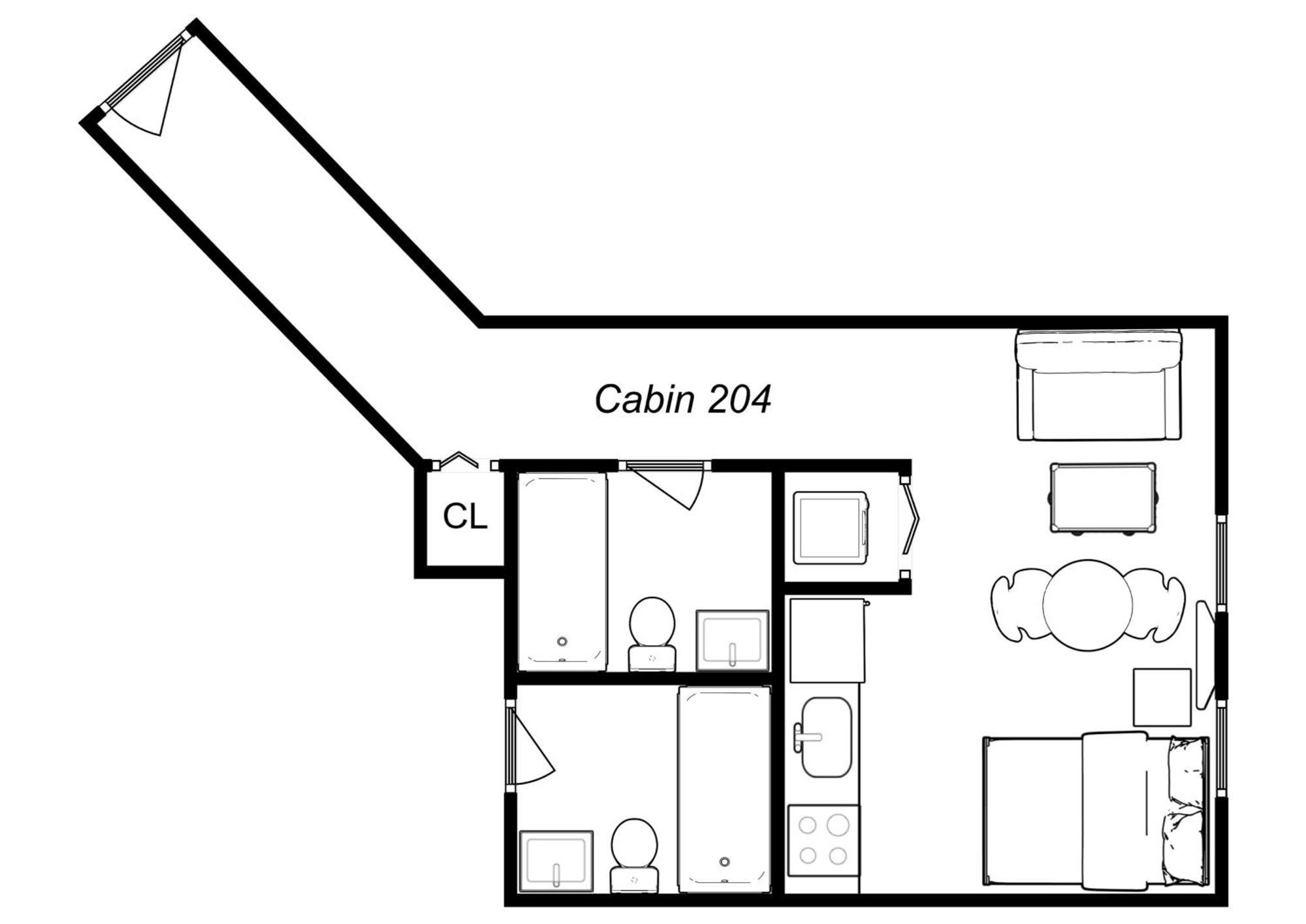 Studio Apartment With Queen Bed