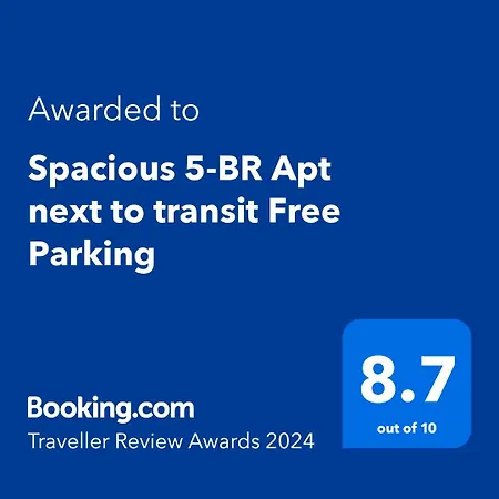 Apartment Spacious 5-br Next To Transit Free Parking *