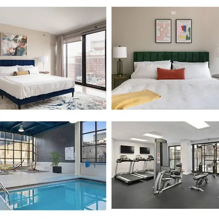Downtown Penthouse 11parking Gym Pvt Patio Apartment