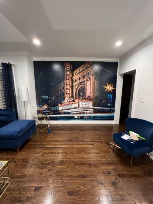 Apartment The Blue Golden Luxury Modern 3- Bedroom In Chicago