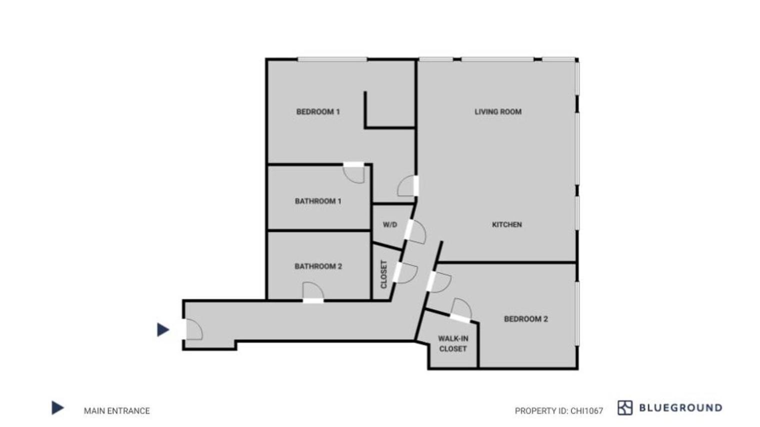 Blueground West Loop Rooftop Dog Wash Nr L Chi-1067 Apartment *