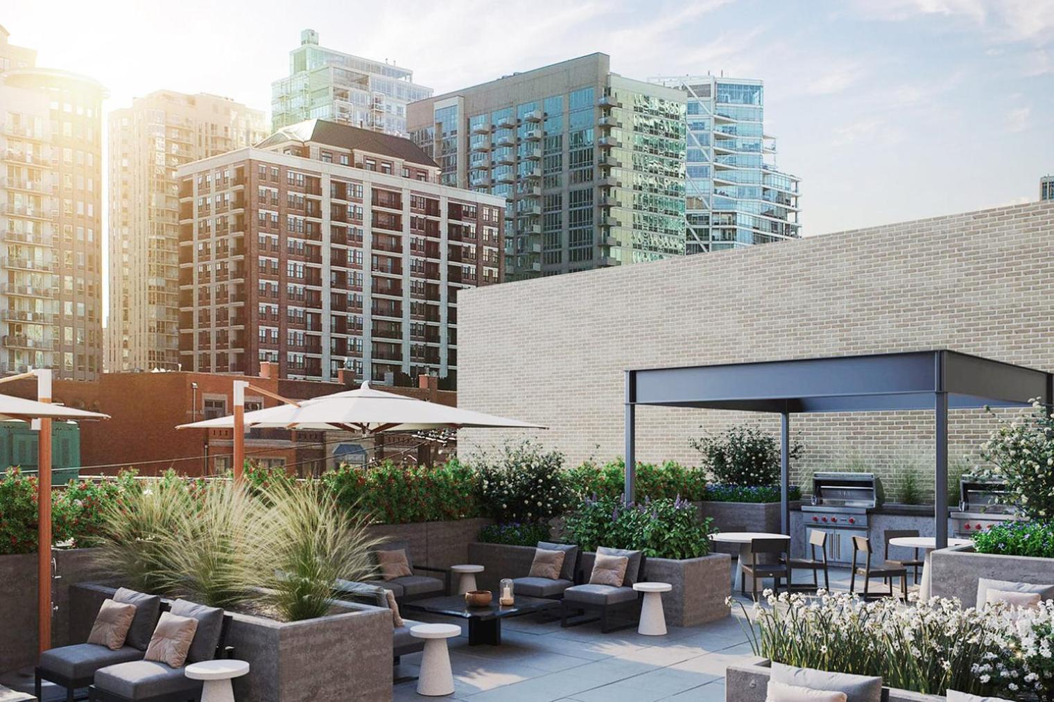 Apartment River North 1br W Pool Fitness 1 Block To L Chi-1039 *